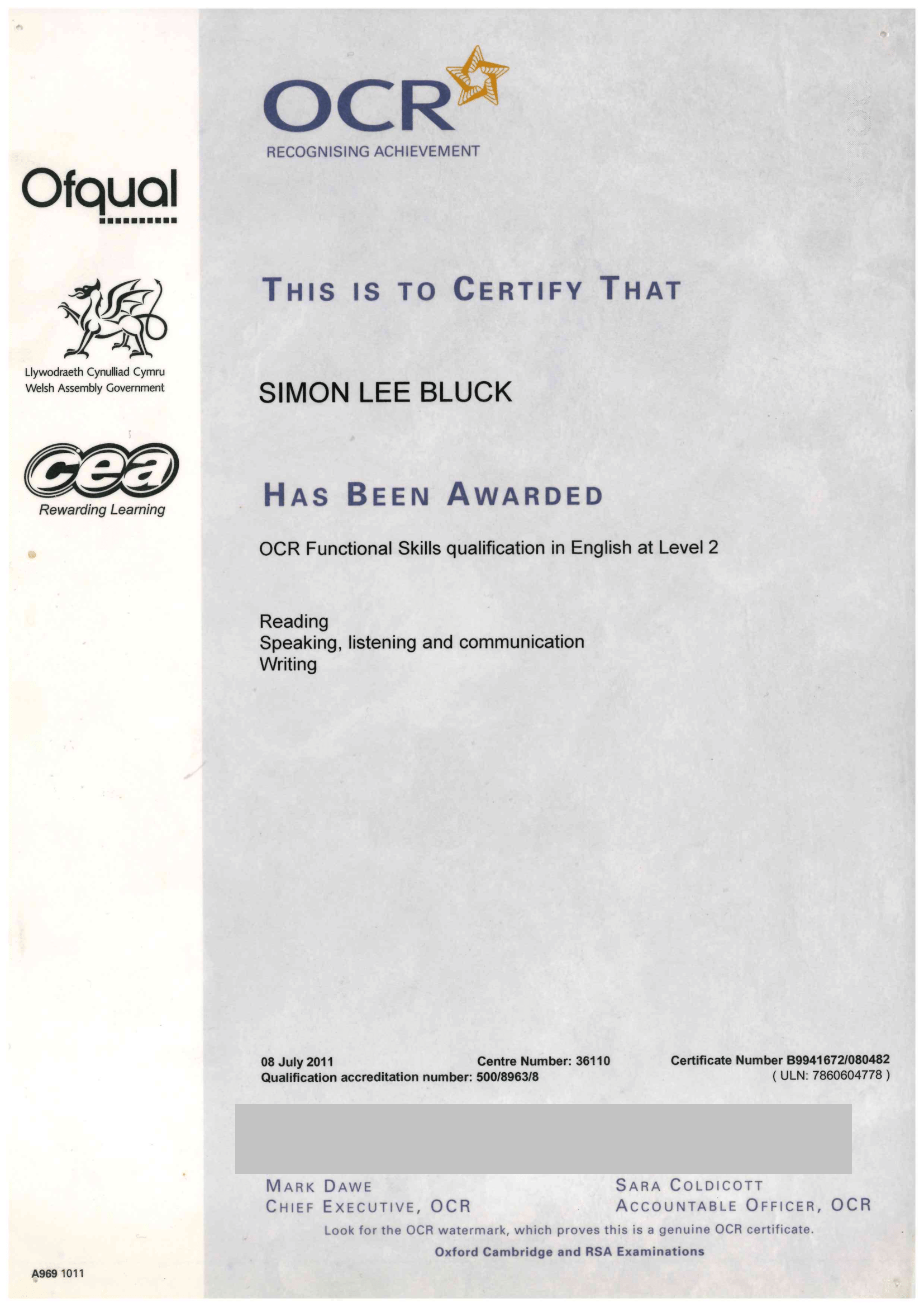 Certificate 2